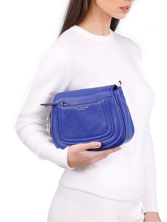 Marc Jacobs Handbags - Marc Jacobs Empire City Mini Messenger Leather Crossbody Bag Cobalt Blue EUC